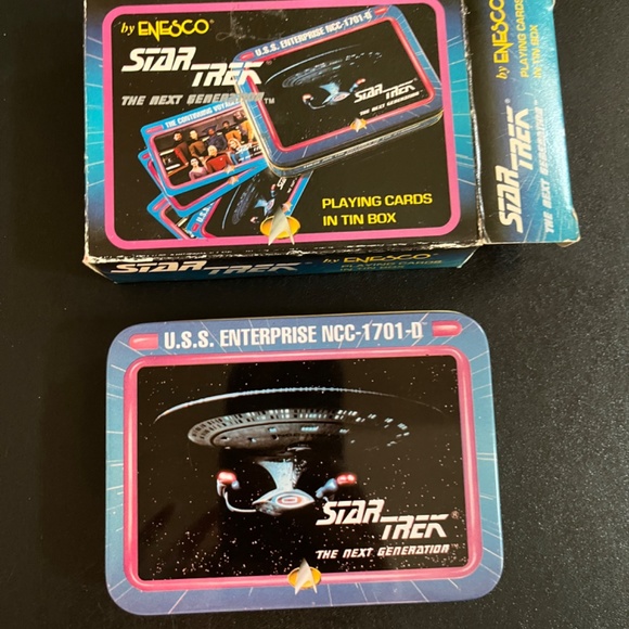Star Trek: The Next Generation Double Deck Playing Card Set in Tin & Orig. Box - Picture 4 of 16